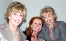 With Jodie Evans and Pat Mitchell